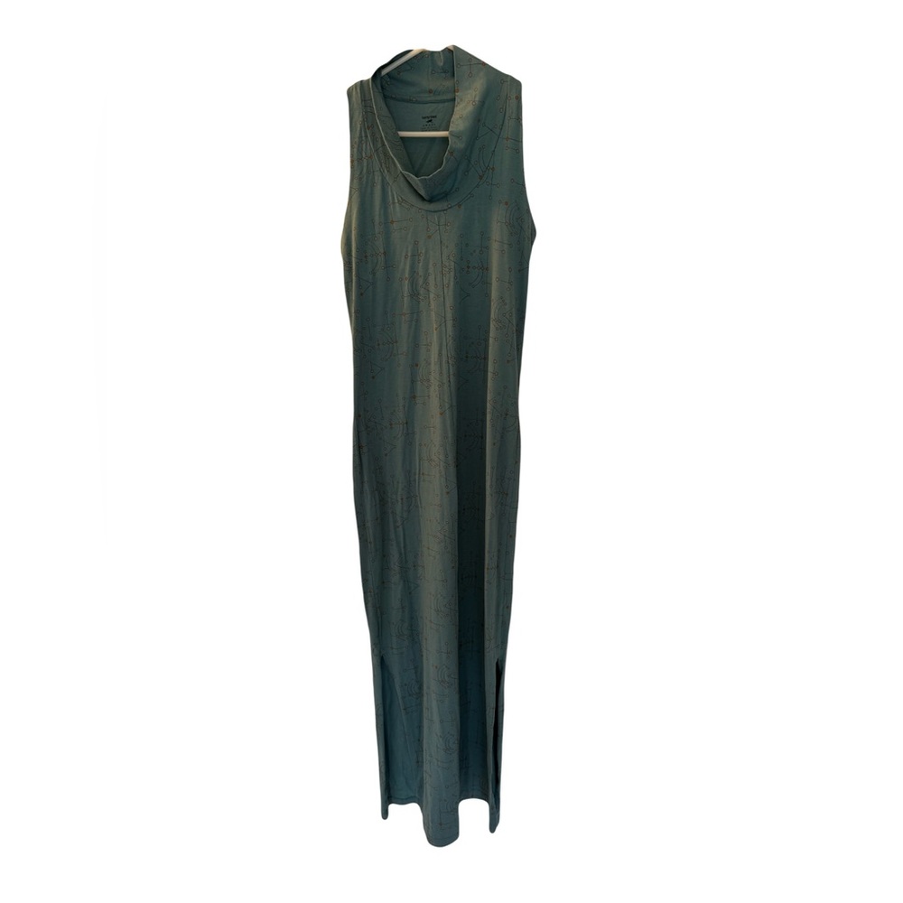 Toad & Co Go Lightly Cowl Neck Sleevless Maxi Dress, Blue Constellation, Size‎ S